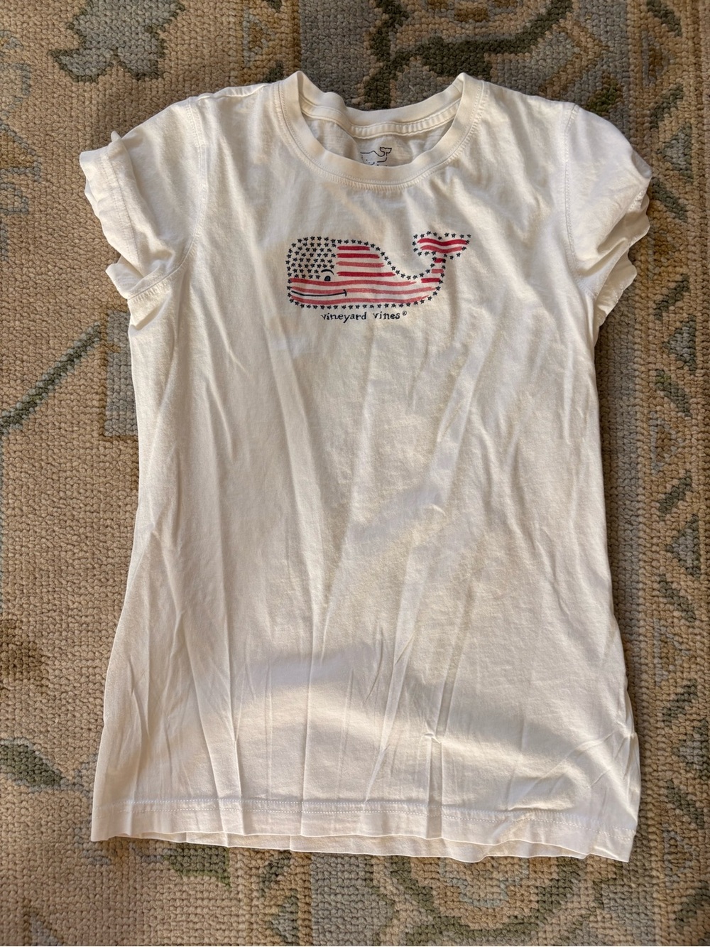 Vineyard Vines American Flag Whale Logo Tee